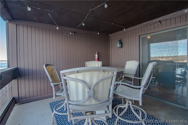 view of patio with outdoor dining space