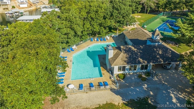 birds eye view of property