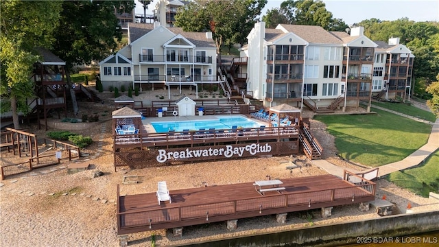 exterior space with a community pool