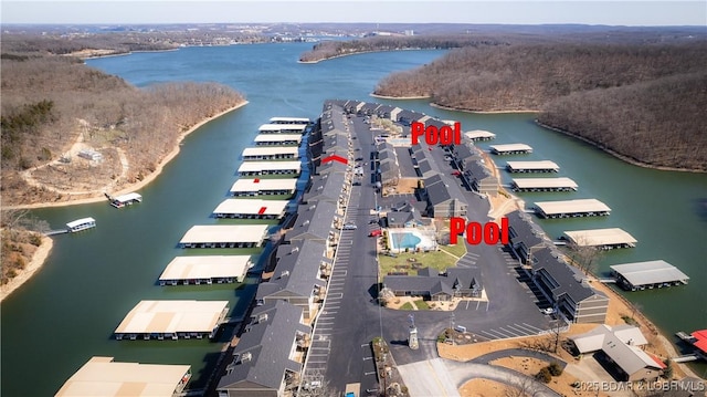 611 Lazy Days Rd Unit V-7, Osage Beach, MO 65065 - bird's eye view featuring a water view