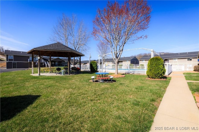 611 Lazy Days Rd Unit V-7, Osage Beach, MO 65065 - view of yard featuring a gazebo, a community pool, and fence