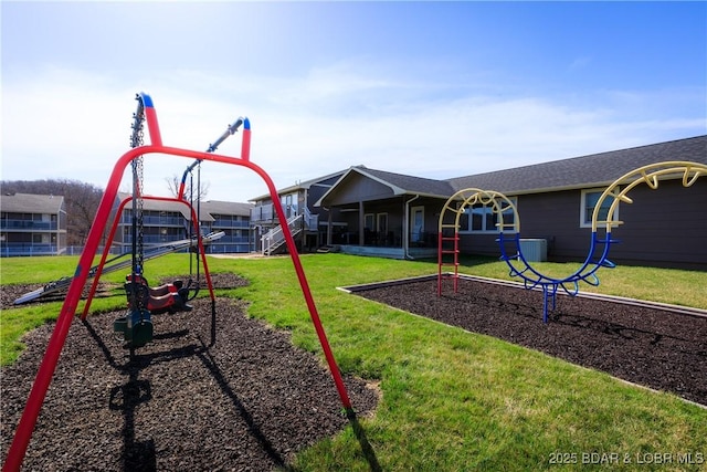 611 Lazy Days Rd Unit V-7, Osage Beach, MO 65065 - view of play area with a lawn