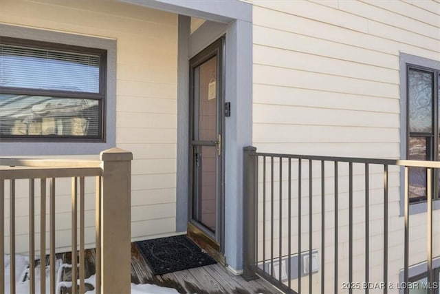 view of doorway to property