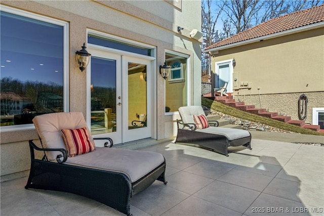 260 Greystone Ln, Villages, MO 65079 - view of patio / terrace featuring french doors