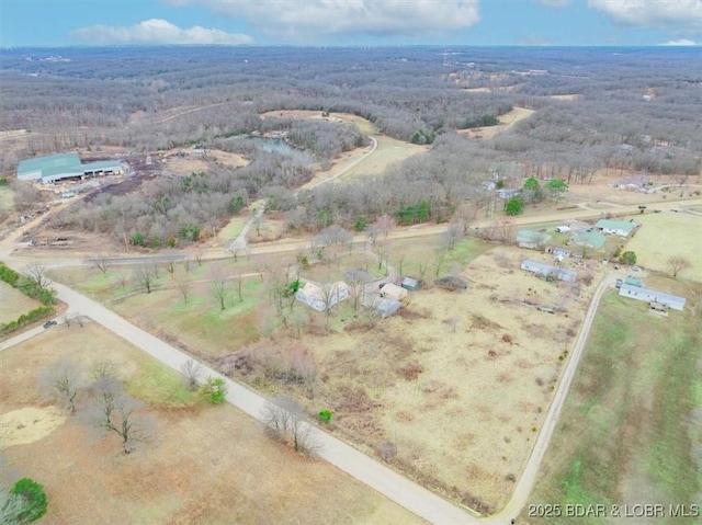 bird's eye view with a rural view