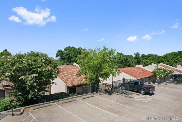 view of uncovered parking lot