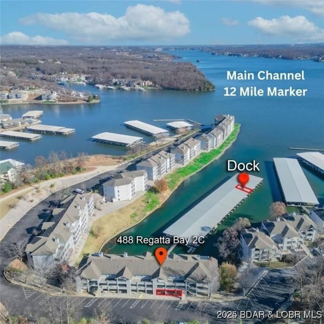 488 Regatta Bay Dr Unit 2C, Lake Ozark, MO 65049 - aerial view of a nearby body of water