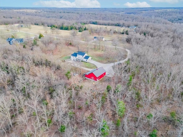 drone / aerial view with a rural view