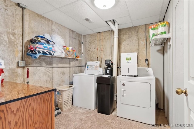 laundry room featuring washer and dryer