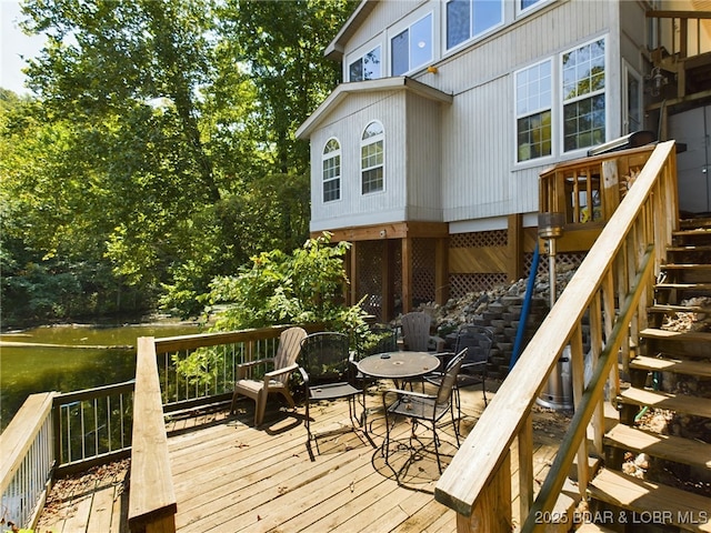26509 Mesa Dr, Rocky Mount, MO 65072 - wooden deck with stairs