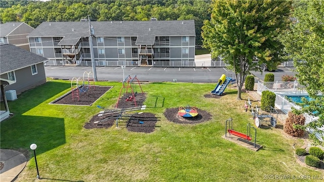 birds eye view of property