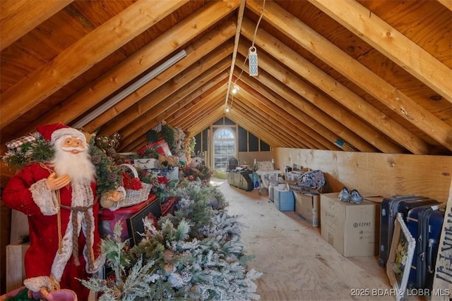 view of attic