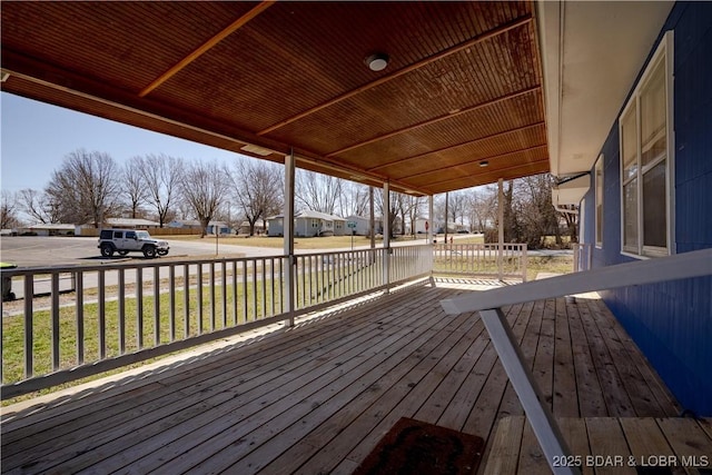 deck featuring a residential view