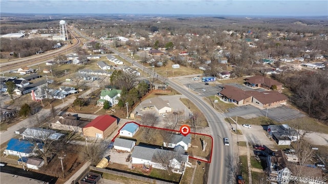 aerial view featuring a residential view