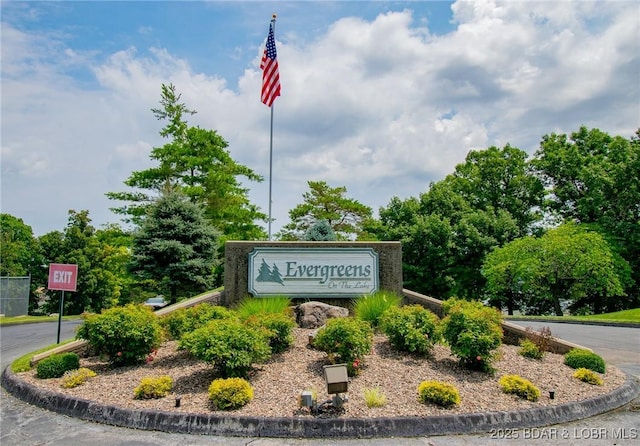 view of community sign