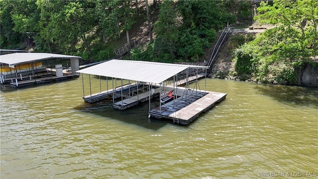 6504 Avalon Park, Osage Beach, MO 65065 - dock area with boat lift and a water view