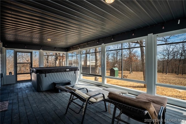 view of sunroom / solarium