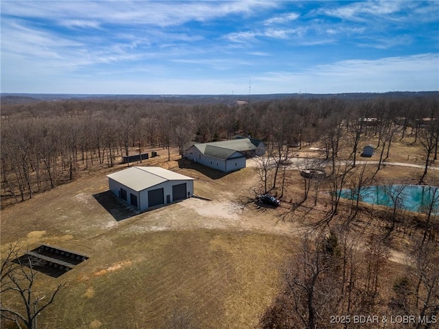 bird's eye view featuring a rural view