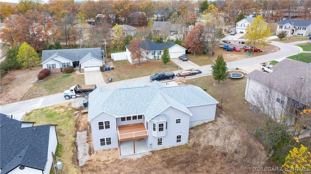 aerial view featuring a residential view