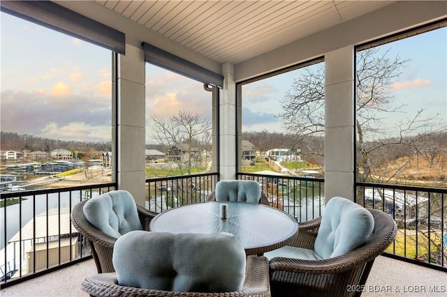 view of sunroom