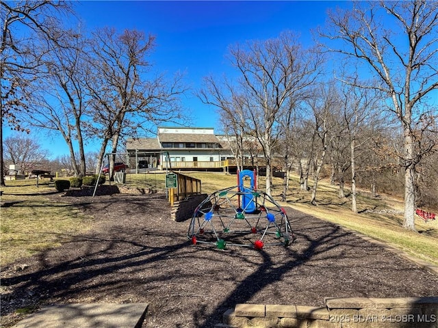 view of community jungle gym