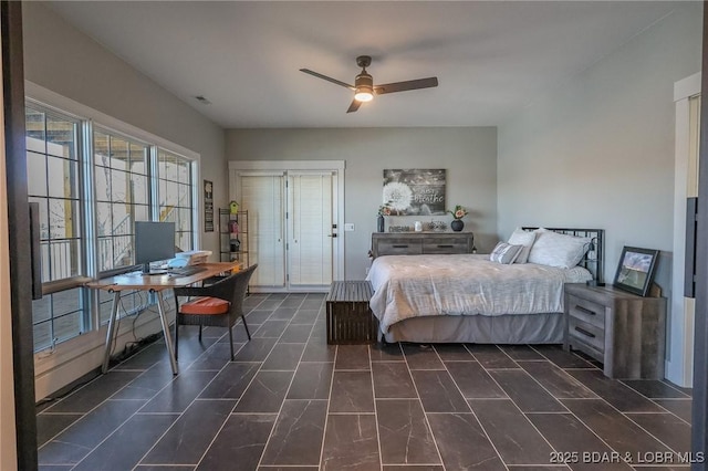 bedroom with ceiling fan