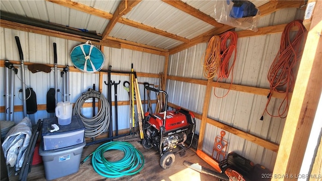 storage featuring a garage