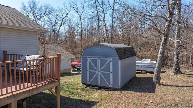 view of shed