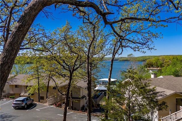 property view of water with a residential view