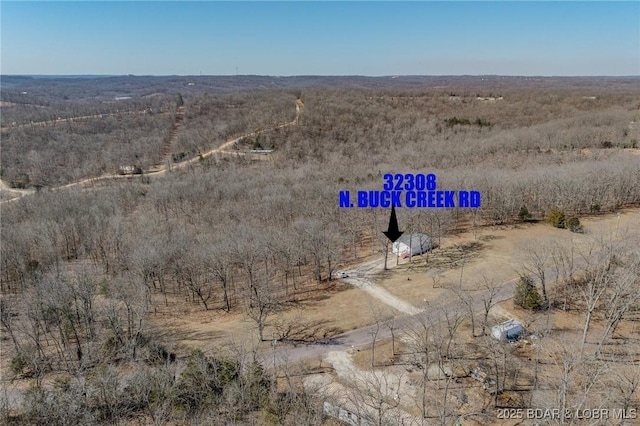 aerial view with a rural view