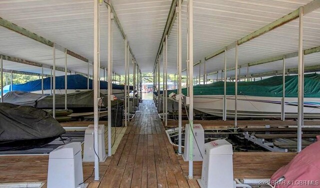 dock area featuring boat lift