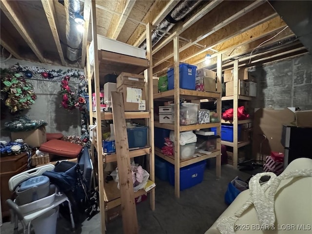 view of storage room