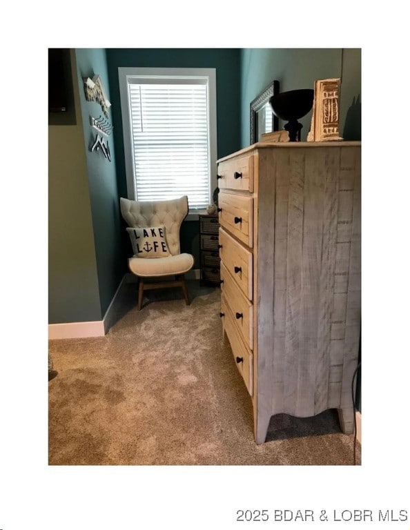 carpeted bedroom with baseboards