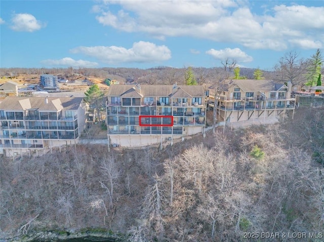 bird's eye view with a residential view