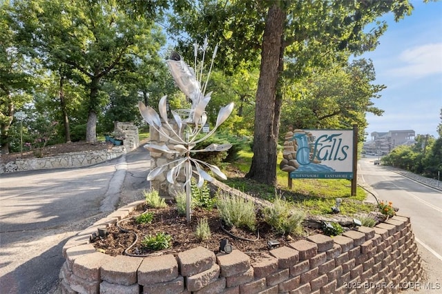 view of community sign