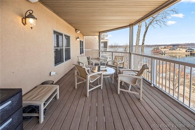 145 Bella Terra Ct, Sunrise Beach, MO 65079 - deck featuring a water view
