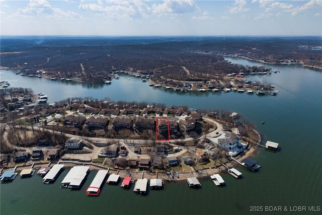 145 Bella Terra Ct, Sunrise Beach, MO 65079 - birds eye view of property with a water view