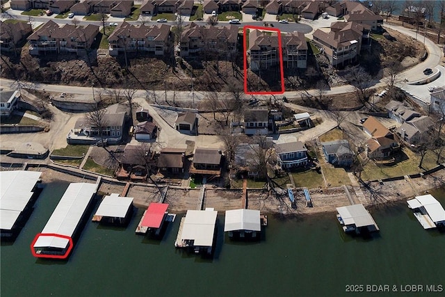 145 Bella Terra Ct, Sunrise Beach, MO 65079 - drone / aerial view with a residential view and a water view