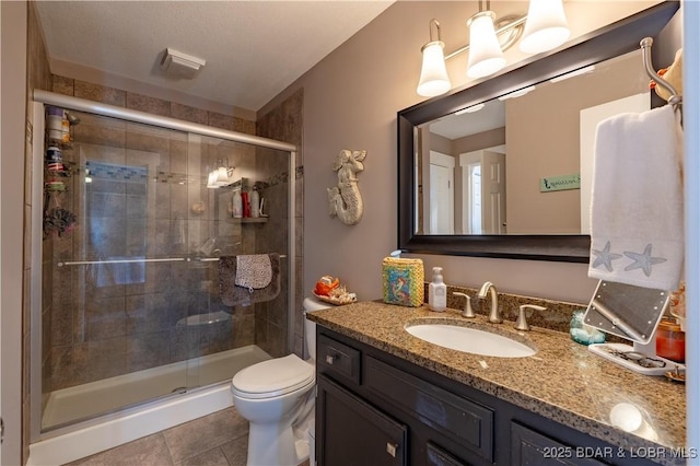 2813 Great Lake View Dr, Gravois Mills, MO 65037 - full bath with tile patterned floors, vanity, and a shower stall