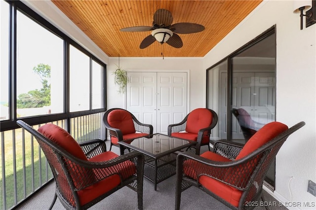 sunroom / solarium with plenty of natural light
