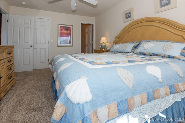 686 Clearwater Dr Unit 1E, Camdenton, MO 65020 - bedroom with carpet and ceiling fan