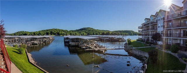 686 Clearwater Dr Unit 1E, Camdenton, MO 65020 - dock with a water view and a forest view