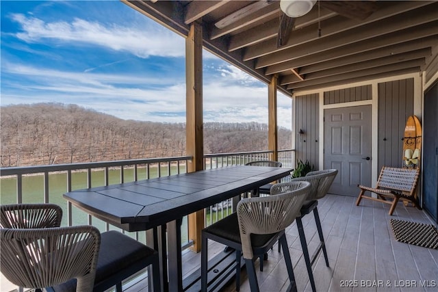611 Lazy Days Rd Unit F5, Osage Beach, MO 65065 - balcony featuring a wooded view