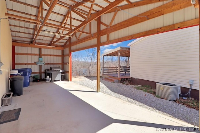 view of patio / terrace with area for grilling and cooling unit