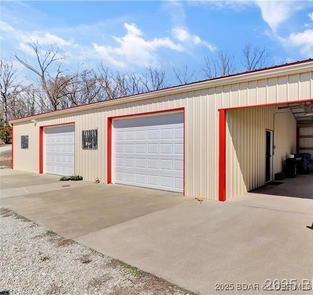 garage with a garage