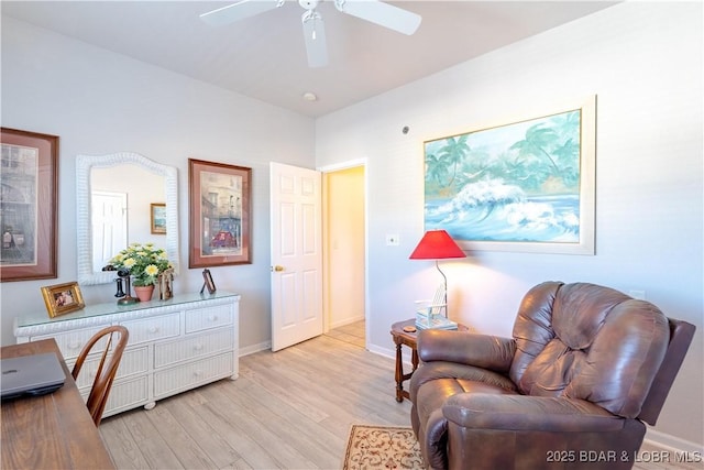 611 Lazy Days Rd Unit L6, Osage Beach, MO 65065 - office space with light wood-type flooring, ceiling fan, and baseboards