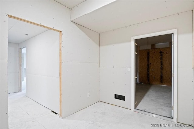 view of spare room