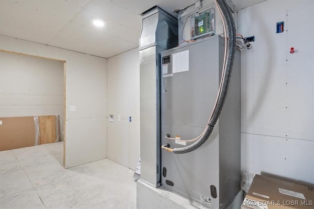 interior space with heating unit