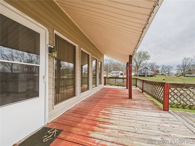 3760 Dogwood Dr, Stover, MO 65078 - view of wooden terrace