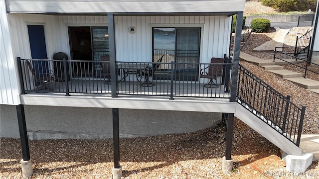 31347 Northshore Dr Unit 101A, Rocky Mount, MO 65072 - view of patio / terrace featuring stairway